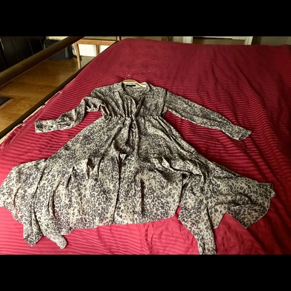 All Saints Lightweight Long-sleeve Mid-length Dress - Picture 1 of 5